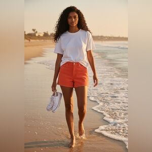 Urban Outfitters BDG Women's Orange Corduroy Shorts- Size 27